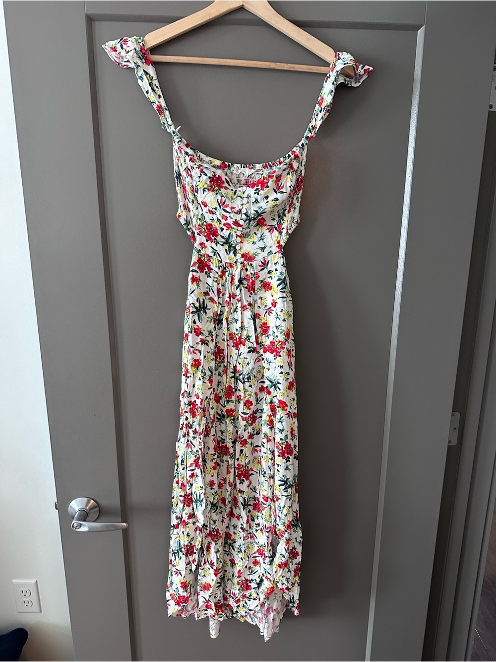 Lulu’s Easy on the Eyes Cream Floral Off the Shoulder Maxi Dress - Picture 3 of 5